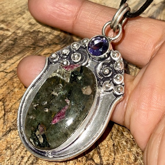 Dark Eudyalite Pendant 2 1/4” - Picture 9 of 13